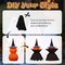 2 Pack 3FT Lighted Jack-O-Lantern Halloween Decorations, Collapsible Pumpkins with 176 Warm LED Lights, Wizard Hats & DIY Capes, Indoor Outdoor Yard Porch Lawn Decor, Foldable & Easy Storage